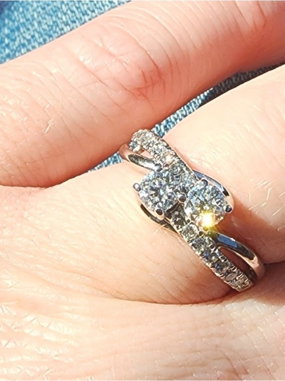 14k white gold 1 cttw Ever Us ring